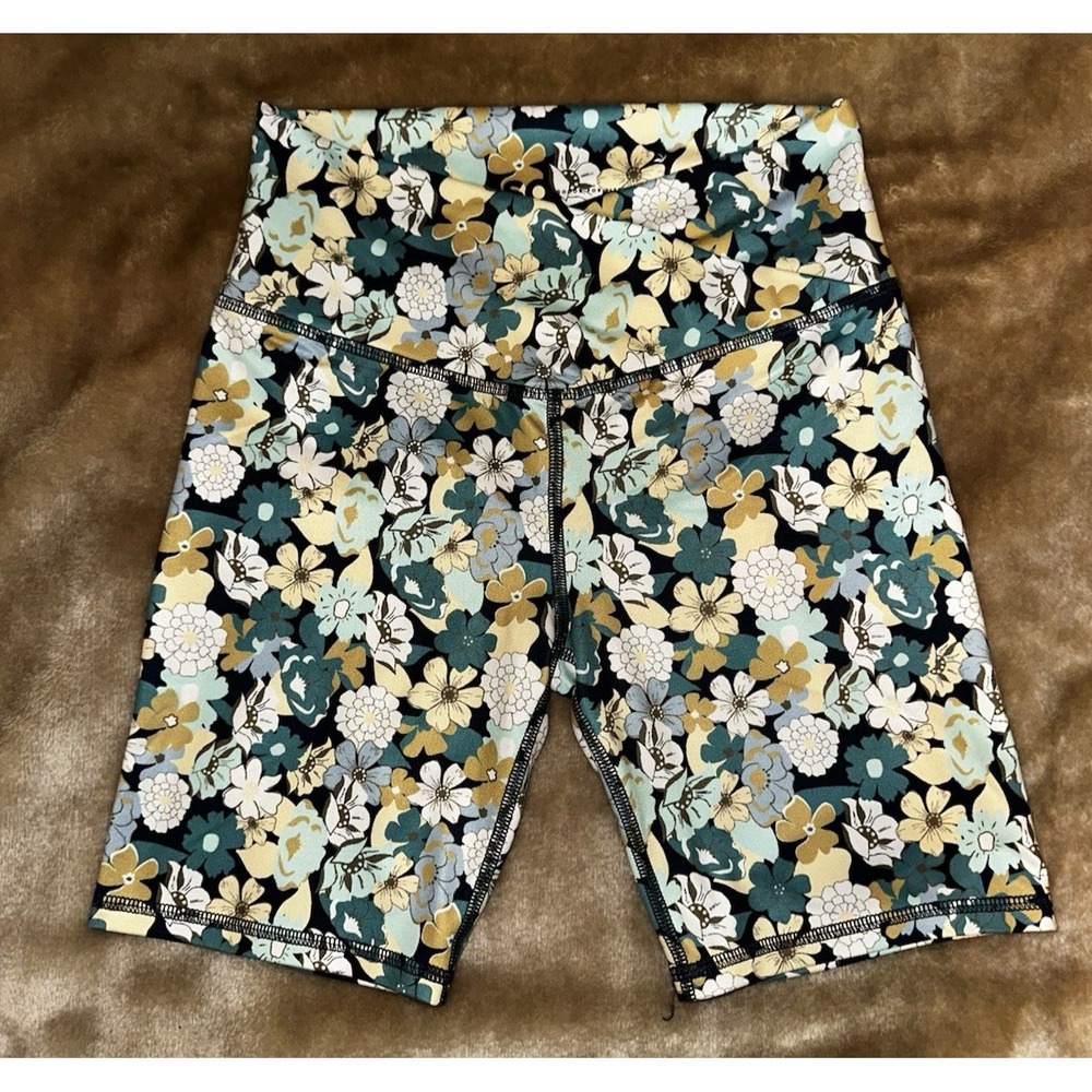 SO Sport Athletic Shorts Size S Juniors Floral Biker Stretch Juniors